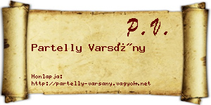 Partelly Varsány névjegykártya